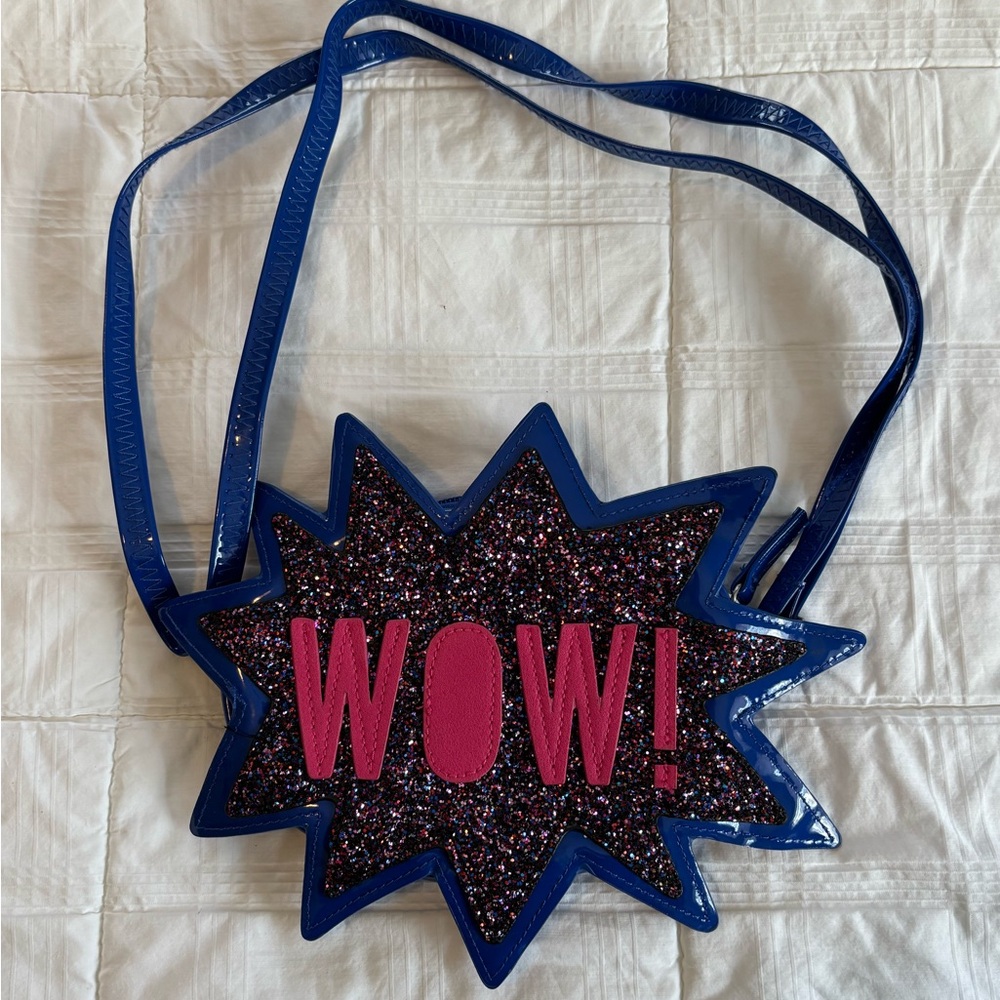 Blue Starburst 'WOW!' Crossbody kids purse